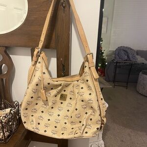 MCM bag.  Light Beige